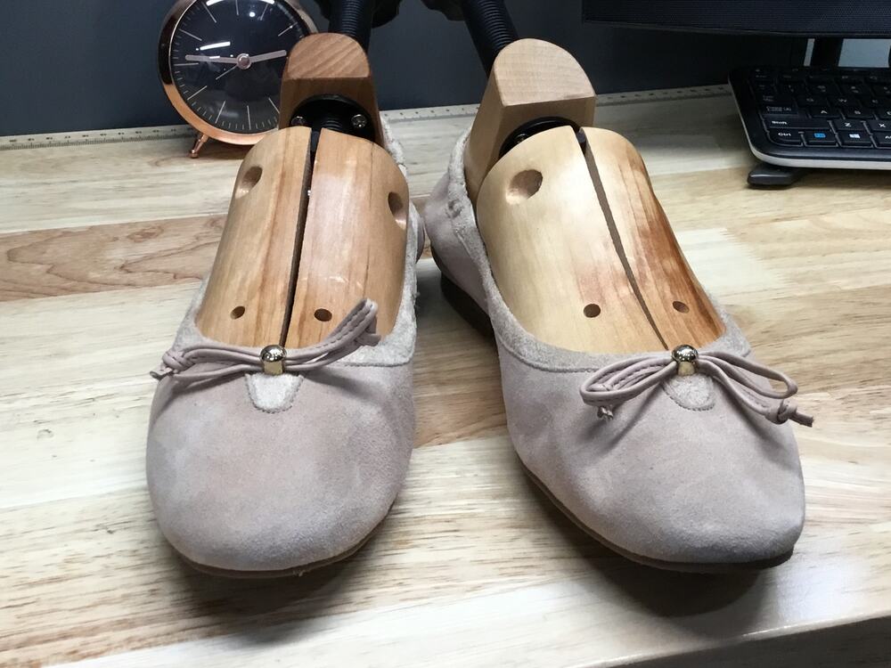 Cole Haan Keira Ballet Flat Women's 9.5 Tan Suede Bow Slip-On Round Toe Comfort
